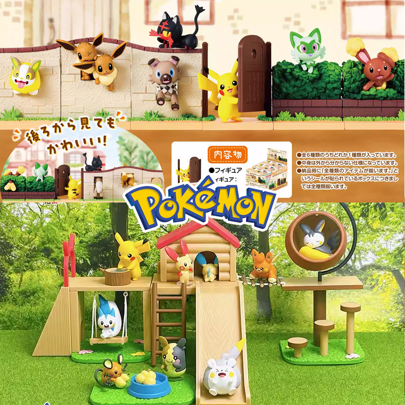 Authentic Re-Ment Pokemon Forest Sports Pikachu Togodmar Slide Swing Figure Authentic Re-Ment Pokemon Forest Sports Pikachu Togodmar Slide Swing Figure
