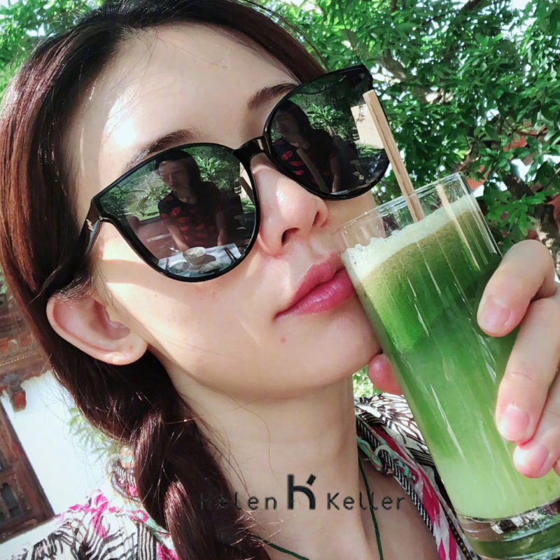 Helen Keller's new sunglasses women's polarized anti-UV sunglasses GM large frame thin driving brand glasses