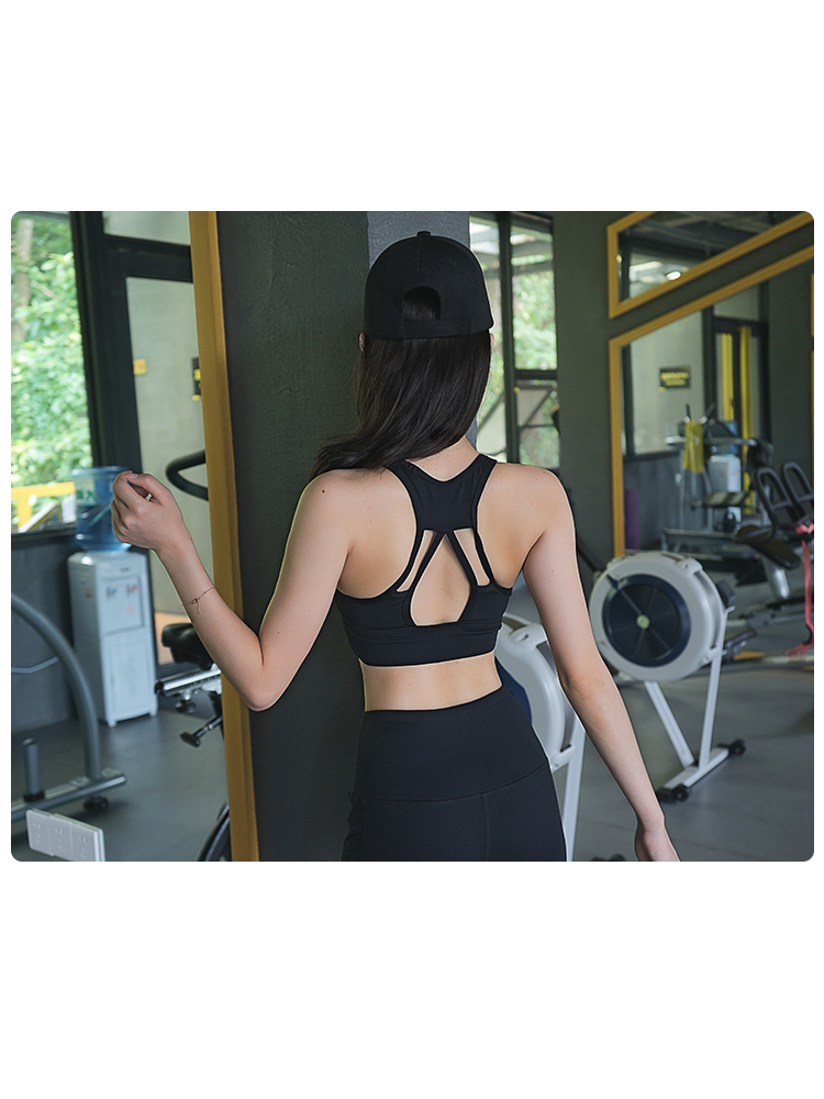 Mẫu đồ lót thể thao chống sốc cường độ cao phụ nữ chạy tập thể dục áo ngực không có áo vest corset bra áo khoác tập gym nữ