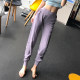 Lan pattern slimming sports trousers women's small leg pants high waist training cuff running casual fitness pants yoga loose summer