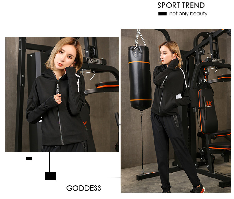 Áo khoác thể thao nữ nhanh khô 2018 mới chạy bộ thể dục rộng rãi mặc áo khoác giản dị có áo trùm đầu dài tay - Áo khoác thể thao / áo khoác ao khoác nike