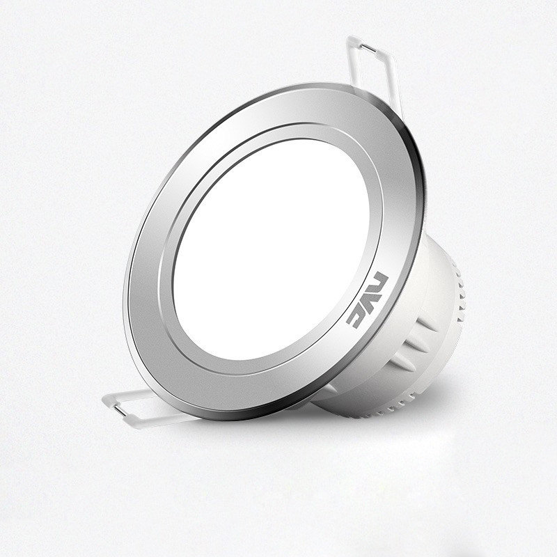 Thunder lighting LED cylinder light ultra-thin flush with 7 5 cm three-color variable light ceiling hole lamp Living room ceiling hole lamp