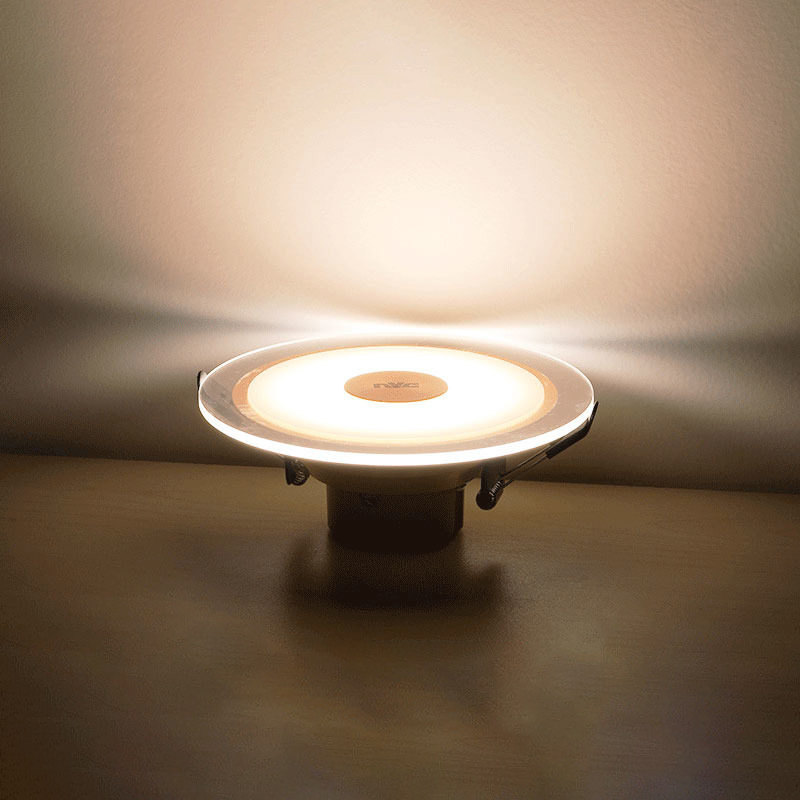 NVC lighting LED downlight 5W embedded suspended ceiling three-tone light hole light 8 cm powder room waterproof and anti-fog
