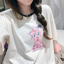 Vicxx produced We11done painted hand-painted little monster print Welldone Contrast round neck short sleeve t-shirt