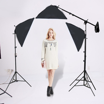LED studio three-light set Small studio set Indoor still life Taobao products Portrait shooting studio equipment Lighting lamp Professional net red anchor live photography lamp Fill light lamp