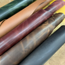 Retro Head Layer Bull Peel Oil Wax Mad Cow Leather Leather Peel Thickness 1 8mm Artisanal Diy Genuine Leather Leather Leather 5 Color Optional