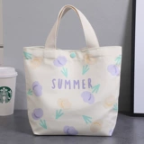 Модная льняная сумка, шоппер для выхода на улицу, летний ланч-бокс, тканевый мешок