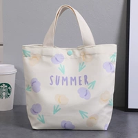 Модная льняная сумка, шоппер для выхода на улицу, летний ланч-бокс, тканевый мешок