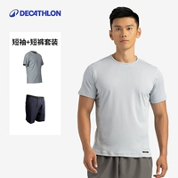 Серые короткие рукава с All-Match/Blue Shorts