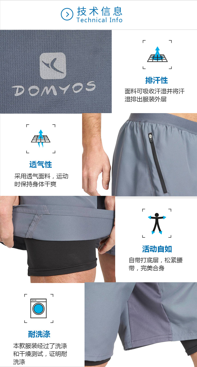 Short sport homme DECATHLON - Ref 551423 Image 23