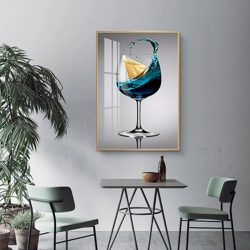 Бокал, современный и минималистичный декор для гостиной, легкий роскошный стиль