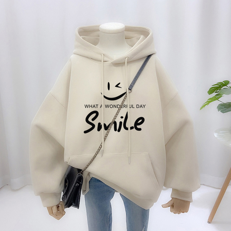 Plus Size 120kg Thin Hooded Sweatshirt for Women ins Trendy Lazy Style Autumn Loose Coat Long-Sleeve Top
