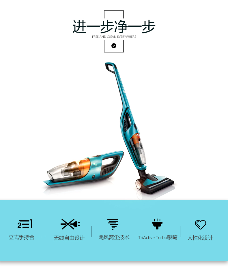 may hut bui cong nghiep Máy hút bụi không dây sạc không dây Philips FC6162 chia tách nhà không dây cầm tay không bụi - Máy hút bụi robot lau nhà ecovacs