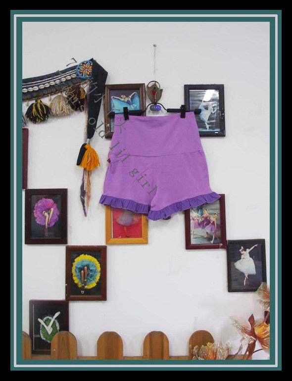 Ballet yoga pole dancing belly dance hot sell stretch cotton small high waist base flat shorts CB109