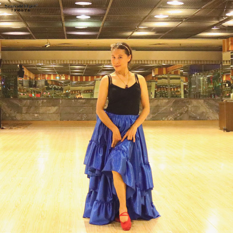 Flamenco dance skirt Spanish bullfighting dance skirt French snow silk 720 degree big skirt classic hot sale FH11