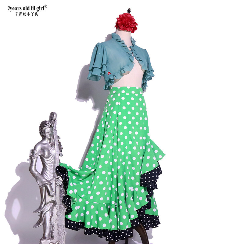 Flamenco Verramen Gorge Spanish dance dress hip multilayer lotus leaf edge round points Poodot dress hot sell DTT67-Taobao