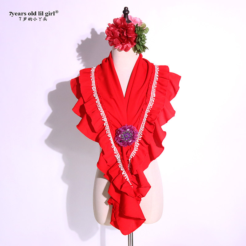 7yearsoldlilgirl Dance Dress Flamengo Boutique Hot Pin Snowspun Scarring Shawl Cape BK420