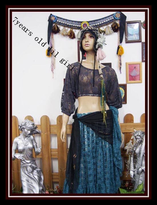Steel tube dance yoga belly dance performance performances are sold for Korean lace bat sleeve tops DM 11