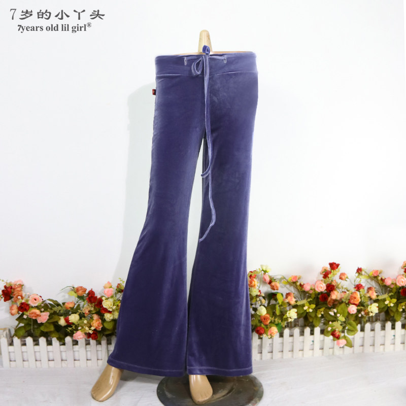 Belly dance yoga pants practise with Taiwanese velvet micro-horn pants Shaping elegant and good fit new product FD1520-Taobao