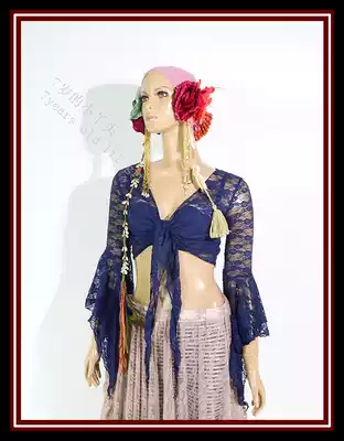 Dance clothing hot sale Korean lace Barot style 5 points tip horn sleeve shirt brand design DI56