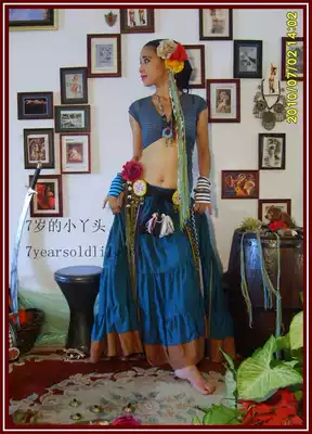 Tribal belly dance popular classic cotton 4-layer 16-meter edge weighted skirt EI24