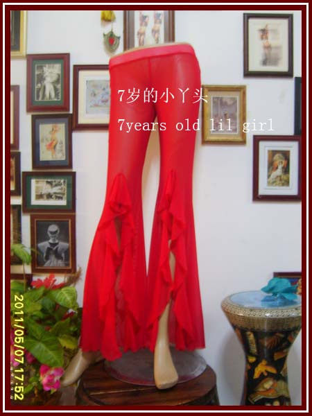 Belly Leather Dance Pants Popularity German Water Sand Front Underpants Side Horn Pants Little Girl Classic Design CL09-Taobao