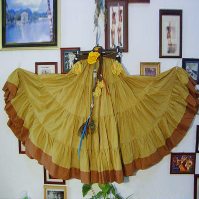 ATS belly dance performance Tribal Wind All cotton 4 floors 16 m Sides Big Skirt brand EI11-Taobao