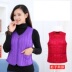 Nhà ấm vest nữ vest thấp cổ áo mùa đông mặc thấm sửa chữa nhà cũ bông vest 2018 người trung niên 