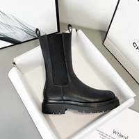 Martens, модные универсальные челси в английском стиле на платформе, короткие сапоги, в британском стиле, средней длины, коллекция весна 2022 года, городской стиль, в западном стиле