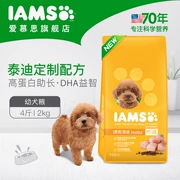 Chó con thiền Iams Teddy tùy chỉnh thức ăn cho chó poodle thực phẩm DHA làm đẹp tóc đầy đủ công thức dinh dưỡng chủ yếu thực phẩm 2kg