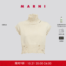 Трикотаж marni 女士半高领刺绣logo针织背心