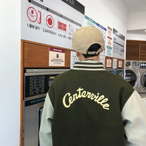  Special cola life autumn American retro material baseball uniform jacket Japanese bomber jacket men and women