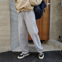  Cola life homemade hems adjustable spring and summer plus velvet thickened comfortable loose sports pants casual sweatpants men and women