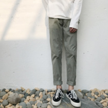  Homemade enduring Japanese retro Ami kachi loose straight American overalls casual trousers men and women