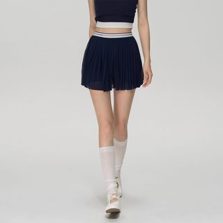 Женская легкая плиссированная юбка из сетки для фитнеса и тренировок.