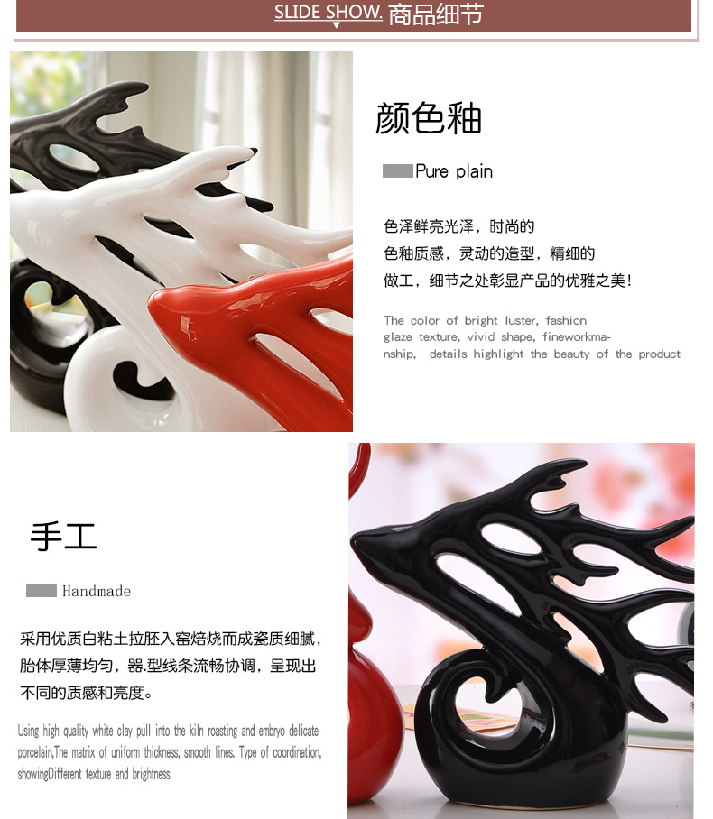 Creative household act the role ofing is tasted wedding gift ceramics handicraft furnishing articles sitting room adornment home decoration couples antlers