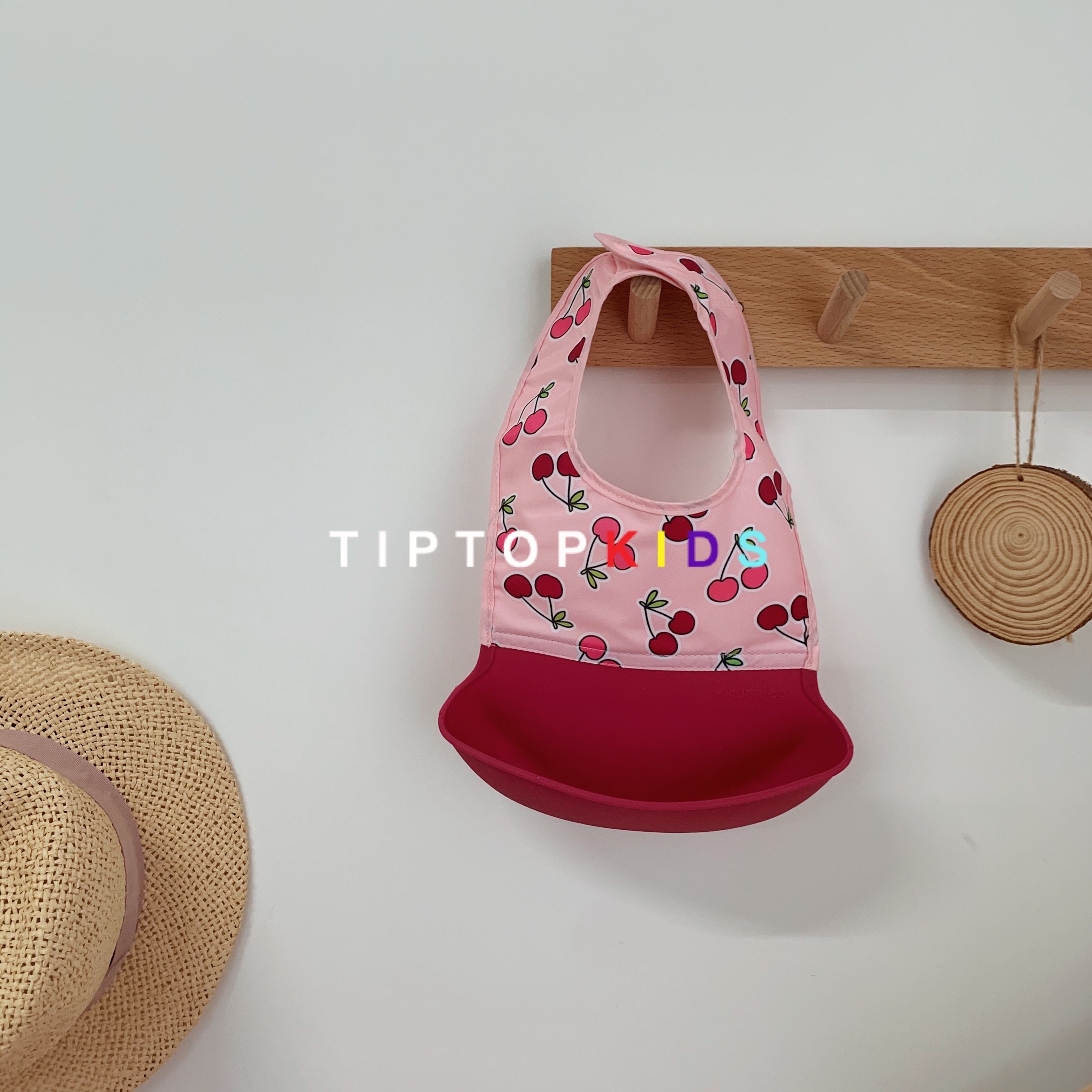 TTK | American small crowdsilicone rubber Children's baby deputy food portable good containing bib