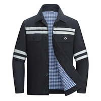 Черная двойная майнерская одежда (двойная анти -светлая полоса)