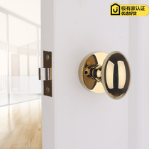 Yibaili American ball lock indoor golden luxury door lock duck egg shaped door handle toilet silent door lock