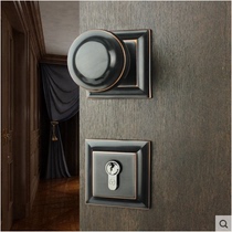 American copper lock American black door lock indoor imitation ancient split lock European-style room door lock bedroom spherical lock ME1212