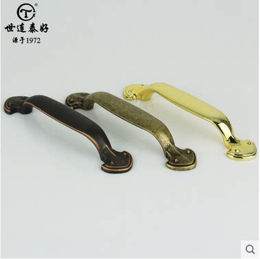 American pure copper handle cabinet door overall cabinet wardrobe shoe cabinet drawers European style Chinese antique American full copper HK239-2