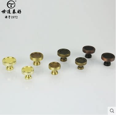 American pure copper handle cabinet wardrobe cabinet wardrobe shoe cabinet drawers European style Chinese antique American full copper HK139-12-Taobao