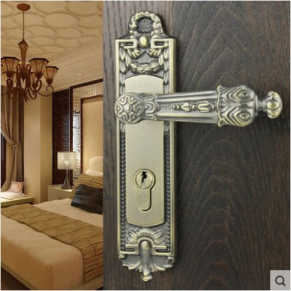 American copper lock chamber American door lock bedroom pure copper room door lock Eurostyle antique full copper door lock SM 0218