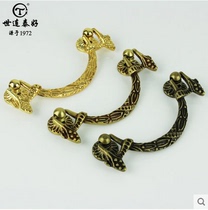 American pure copper handle cabinet wardrobe cabinet wardrobe shoe cabinet drawers European style Chinese antique American full copper HK203