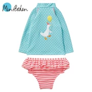 MiniBoden UK Direct Children Mặc Trẻ em Kem chống nắng polka Dot In Surf Bộ đồ bơi bó sát