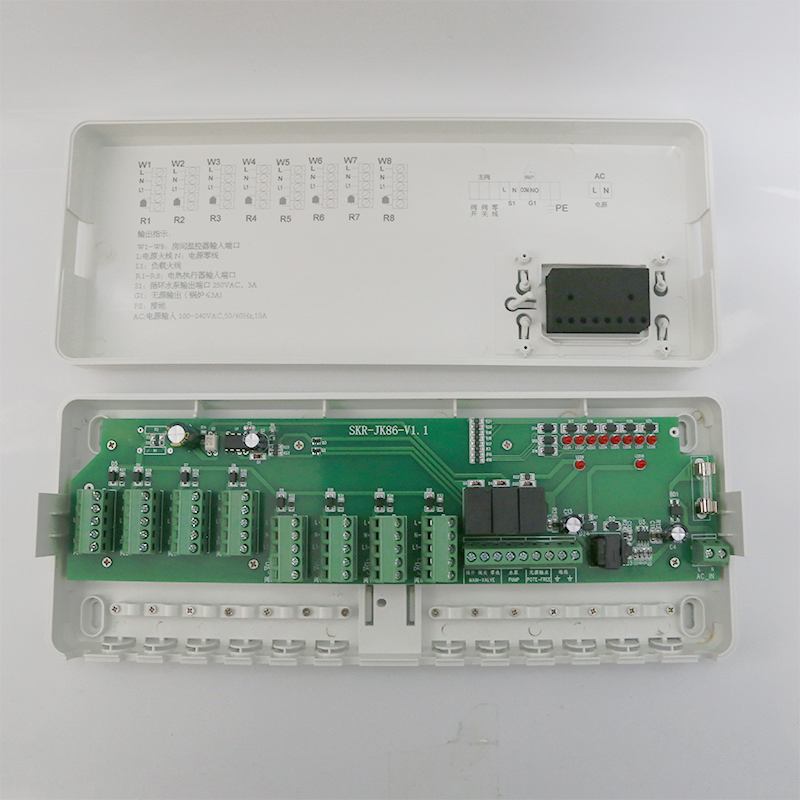 Floor heating central controller Heating centralized linkage water pump Wall hanging furnace sub-room temperature intelligent water separator actuator