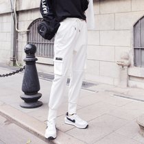 Sports pants womens loose leg casual pants spring and autumn thin Harlan pants summer slim Joker womens pants ins tide