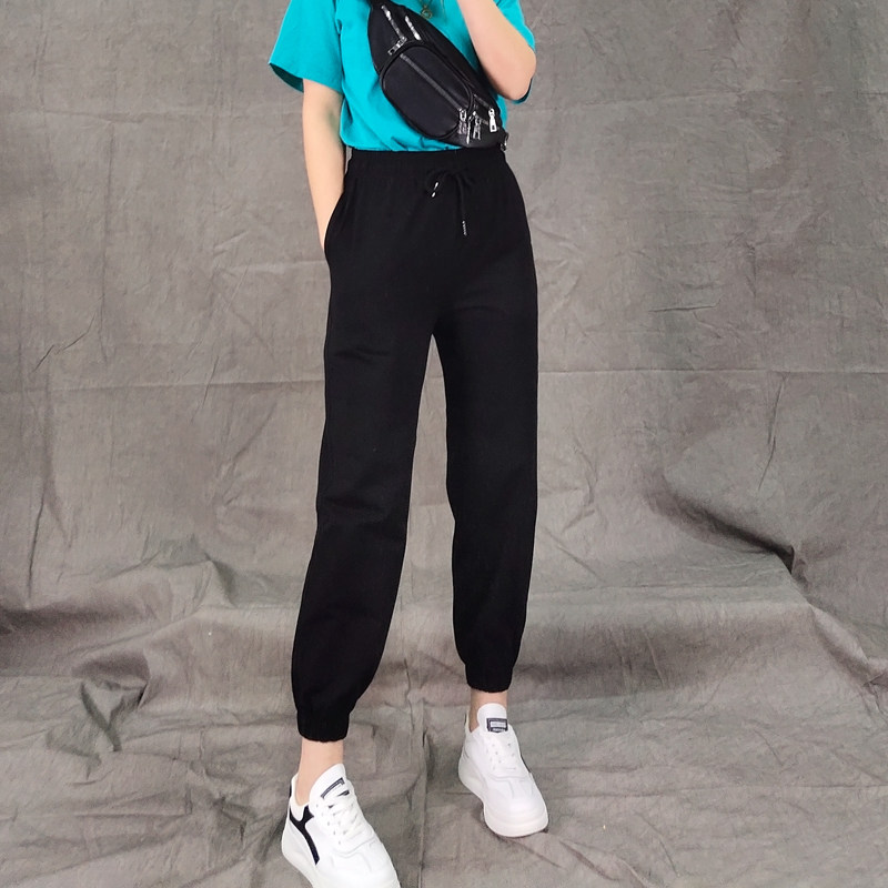 Sweatpants Women's Loose Beam Casual Pants Spring Autumn Summer Thin Section Bloomers Nine Points Slim Thin All-match Women's Pants Trendy