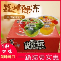 Xizhiro Jelly Cup with assorted Tangerine yellow peach grape pulp jelly pudding in a box of 200g * 24 Cups