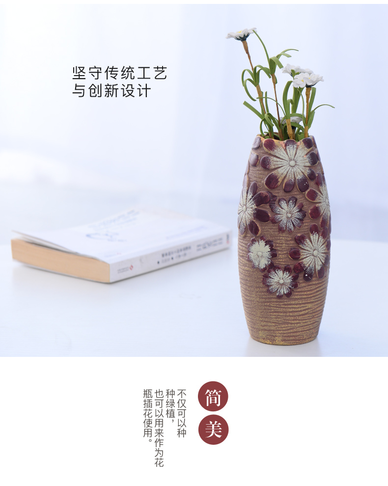 Furnishing articles of household ceramic vase flower implement transparent creative flower vase European household small sitting room fresh water bottle